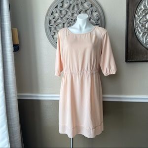 Mossimo light coral pullover dress with elastic waist size large